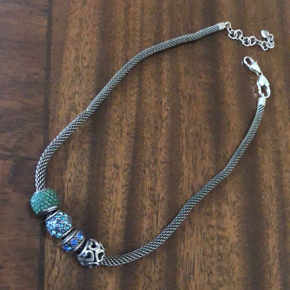 Vintage Retired Brighton Large Mesh Link  Add A Charm  Necklace - Picture 12 of 14